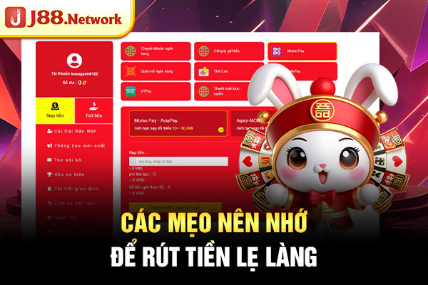 Các mẹo nên nhớ để rút tiền lẹ làng